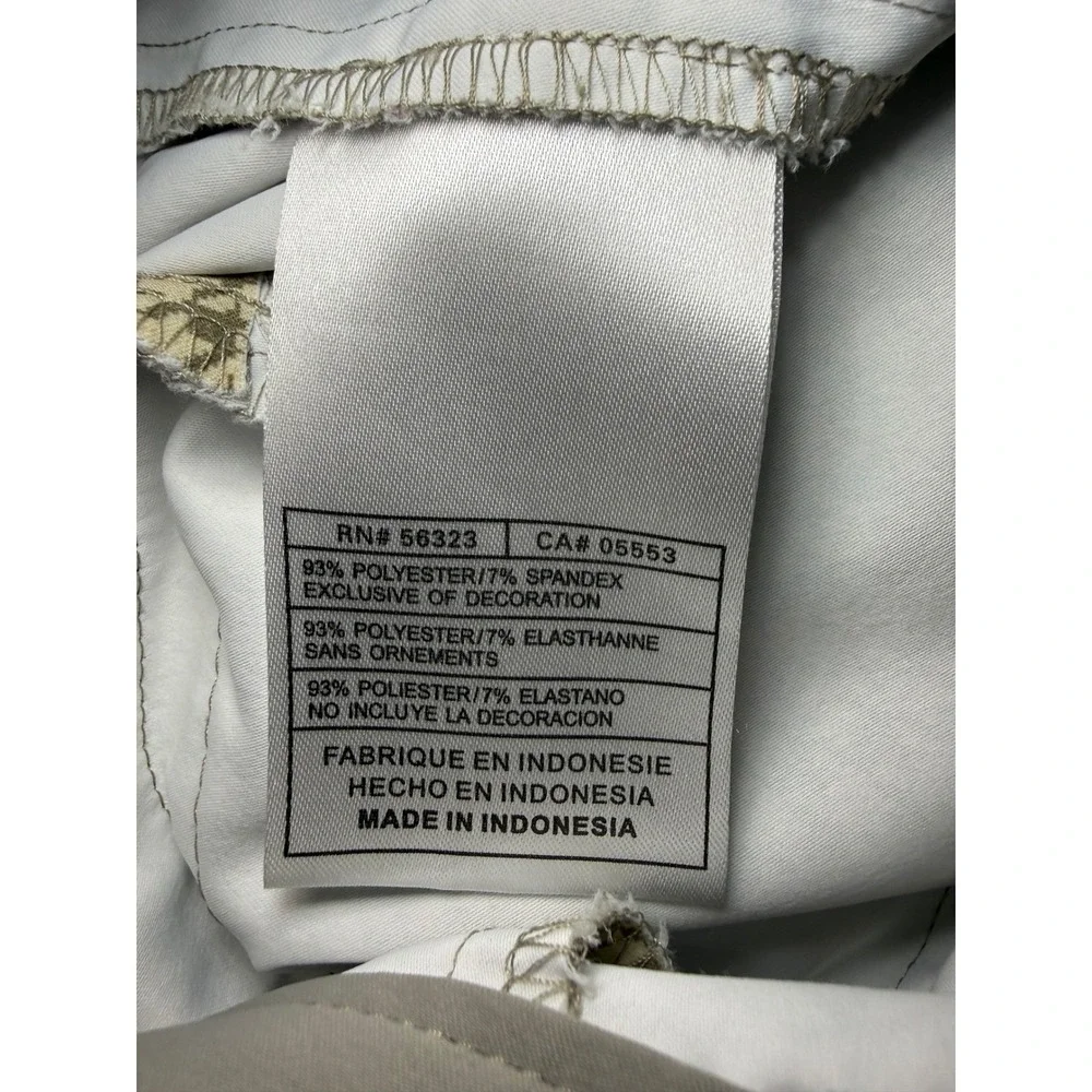 Nike Golf Houndstooth Bermuda Shorts Women Size 4 Tan Dry-Fit